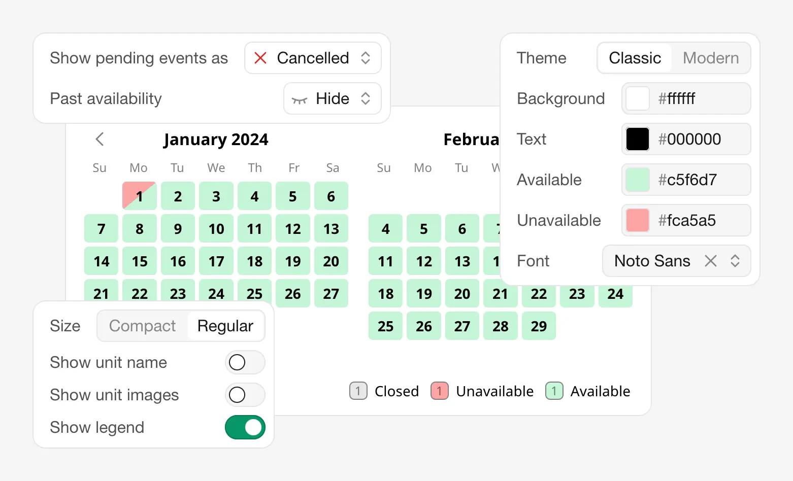 Highly customizable widgets