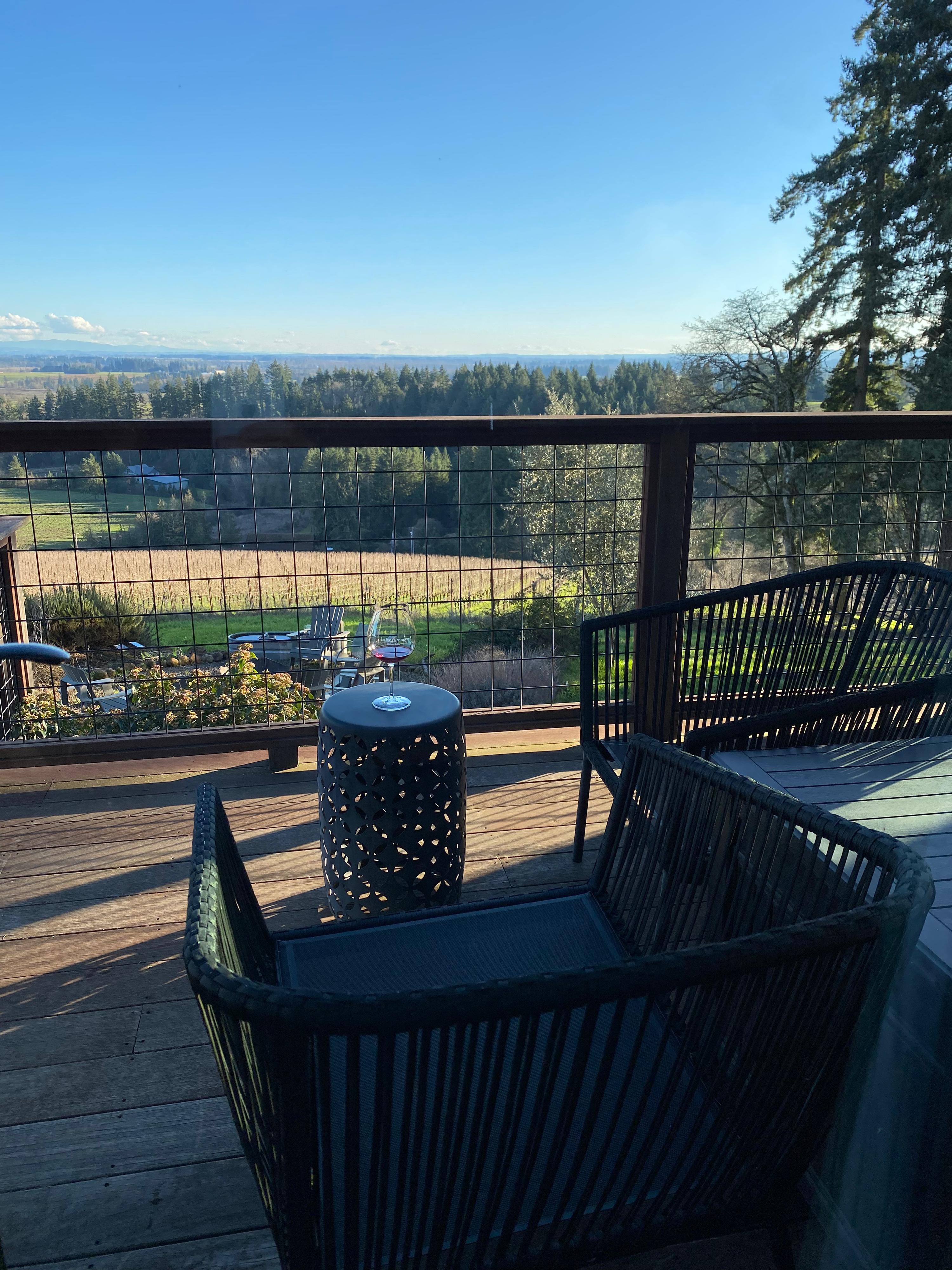 Vineyard Deck Sitting Area