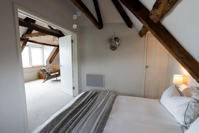 Bedroom double doors and seaview