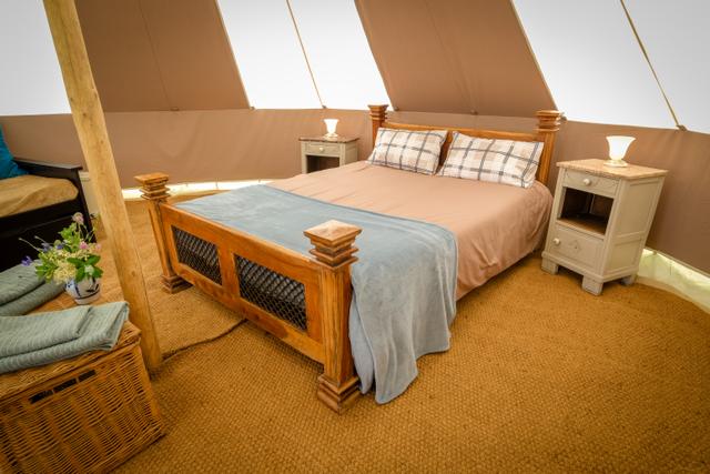 Puy de Dôme Bell Tent Internal -  Double Bed Right