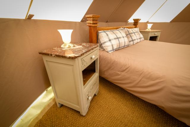 Puy de Dôme Bell Tent Internal - Double Bed Left