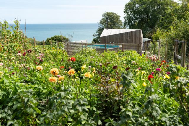 Gardens & orchards pathway into holiday property