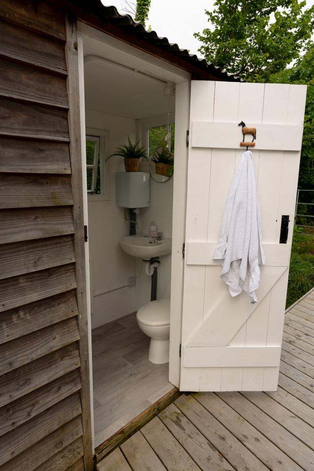 Stand alone shower and toilet cabin 