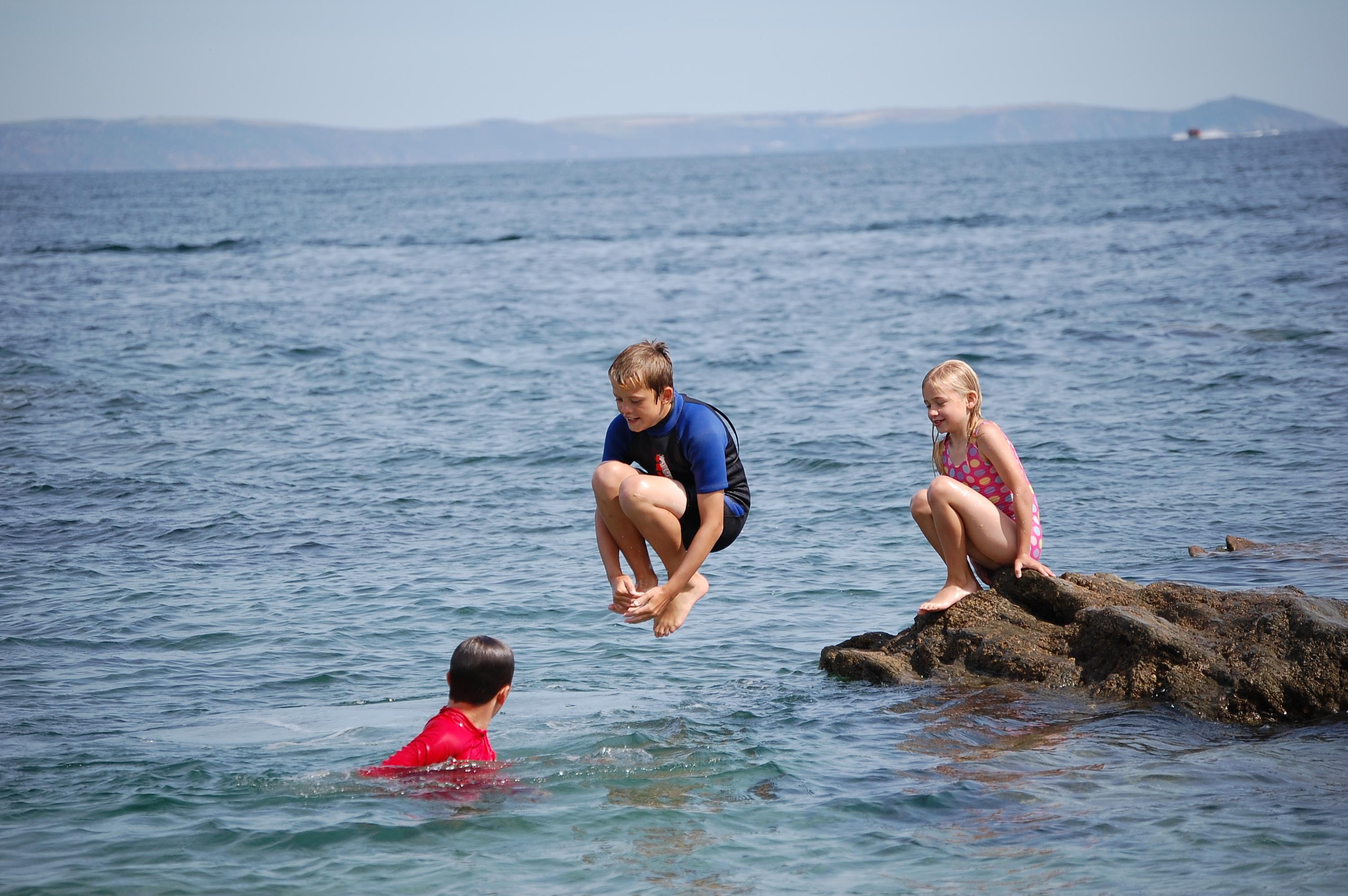Kids love Hannafore Beach