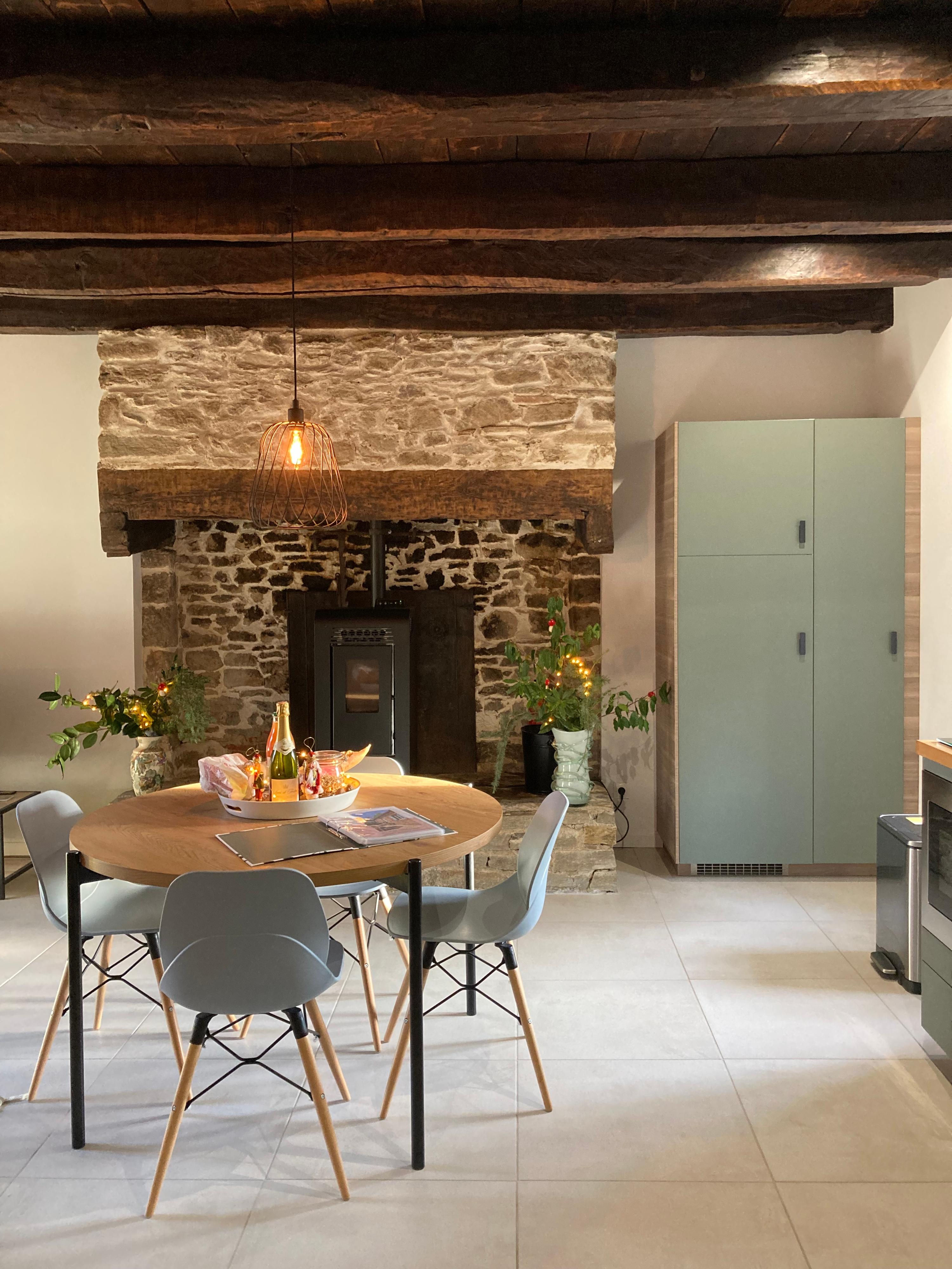 The dining area