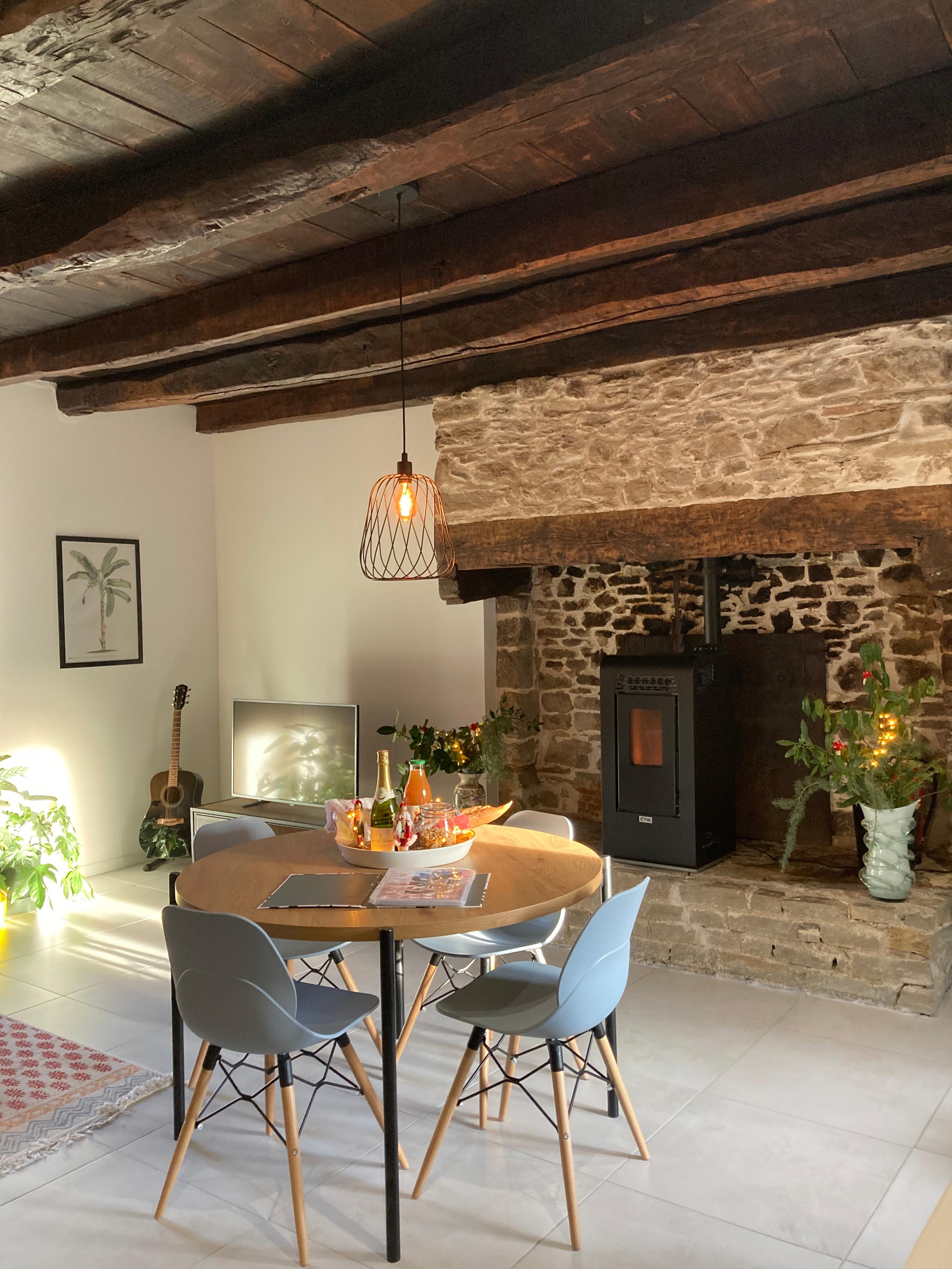 The fireplace