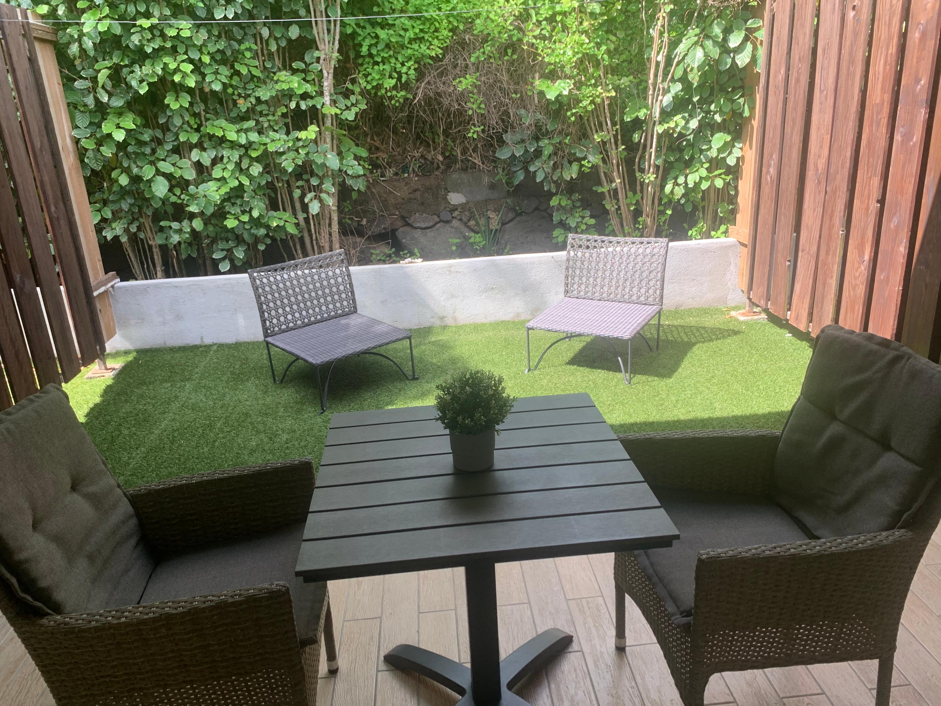 terrace and private garden