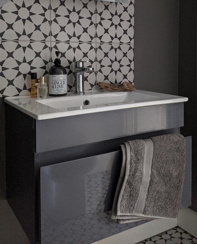 Contemporary tiles and new modern sink 