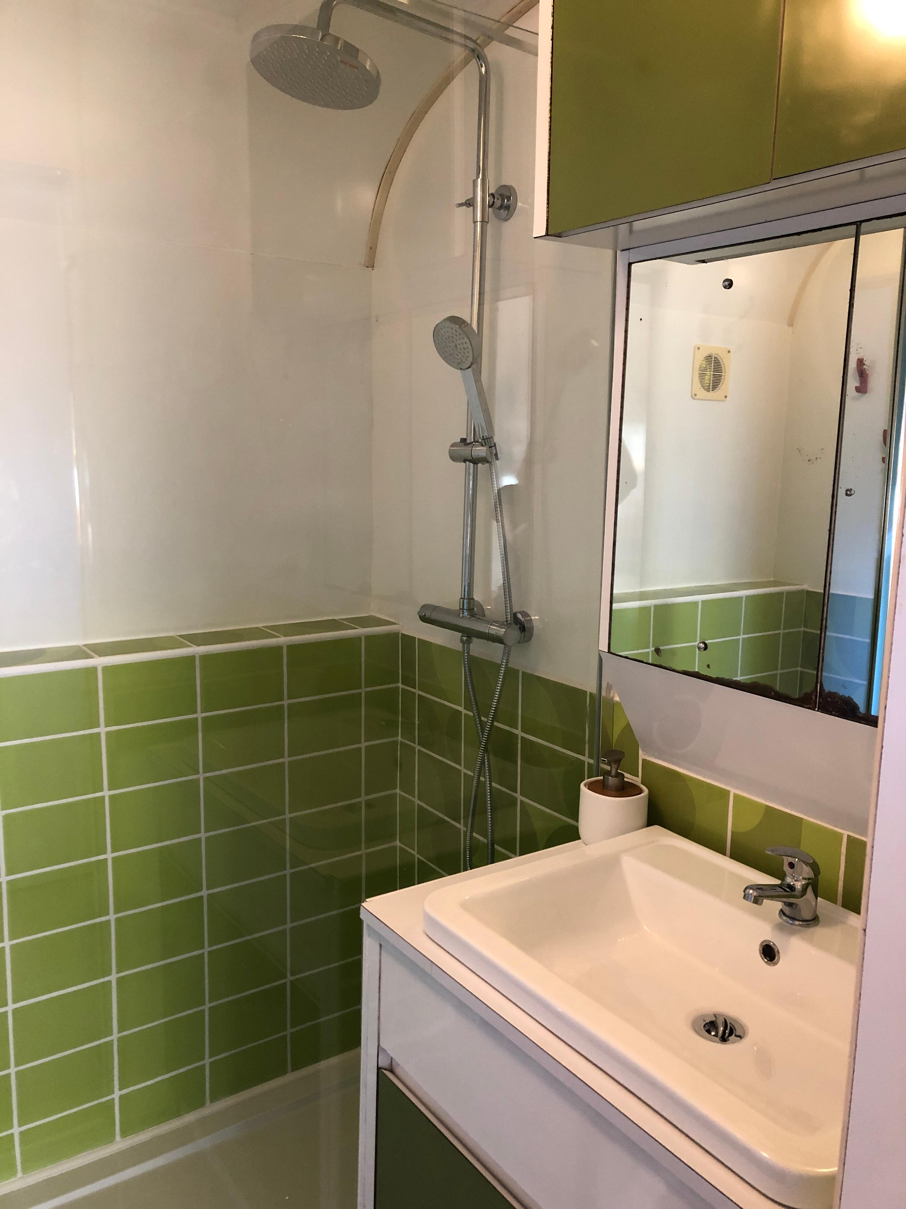 Bathroom with shower and toilet