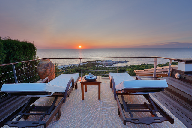Relax and watch the sunsets beside the pool