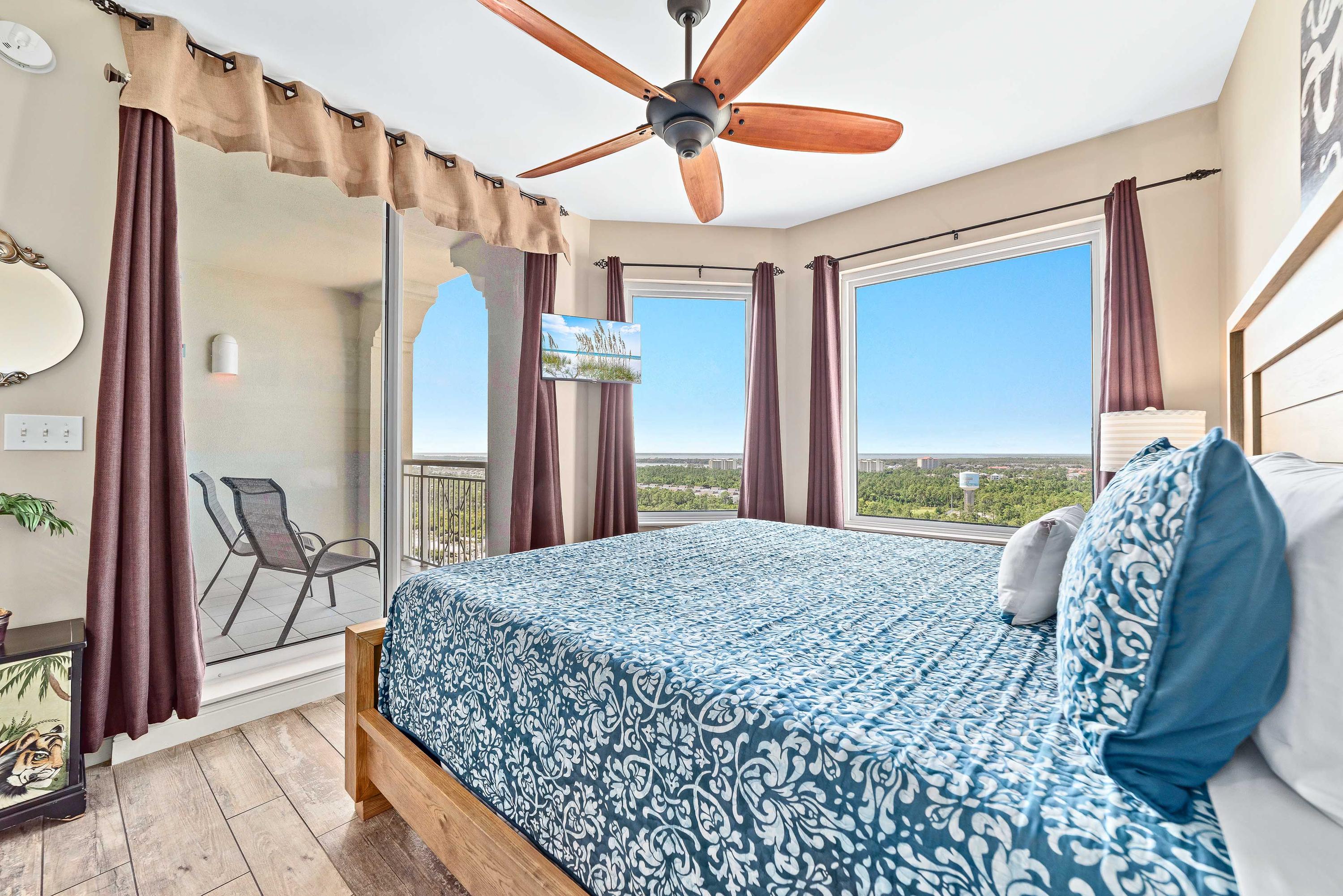 Guest Bedroom with King Bed, Back Bay views and private balcony.