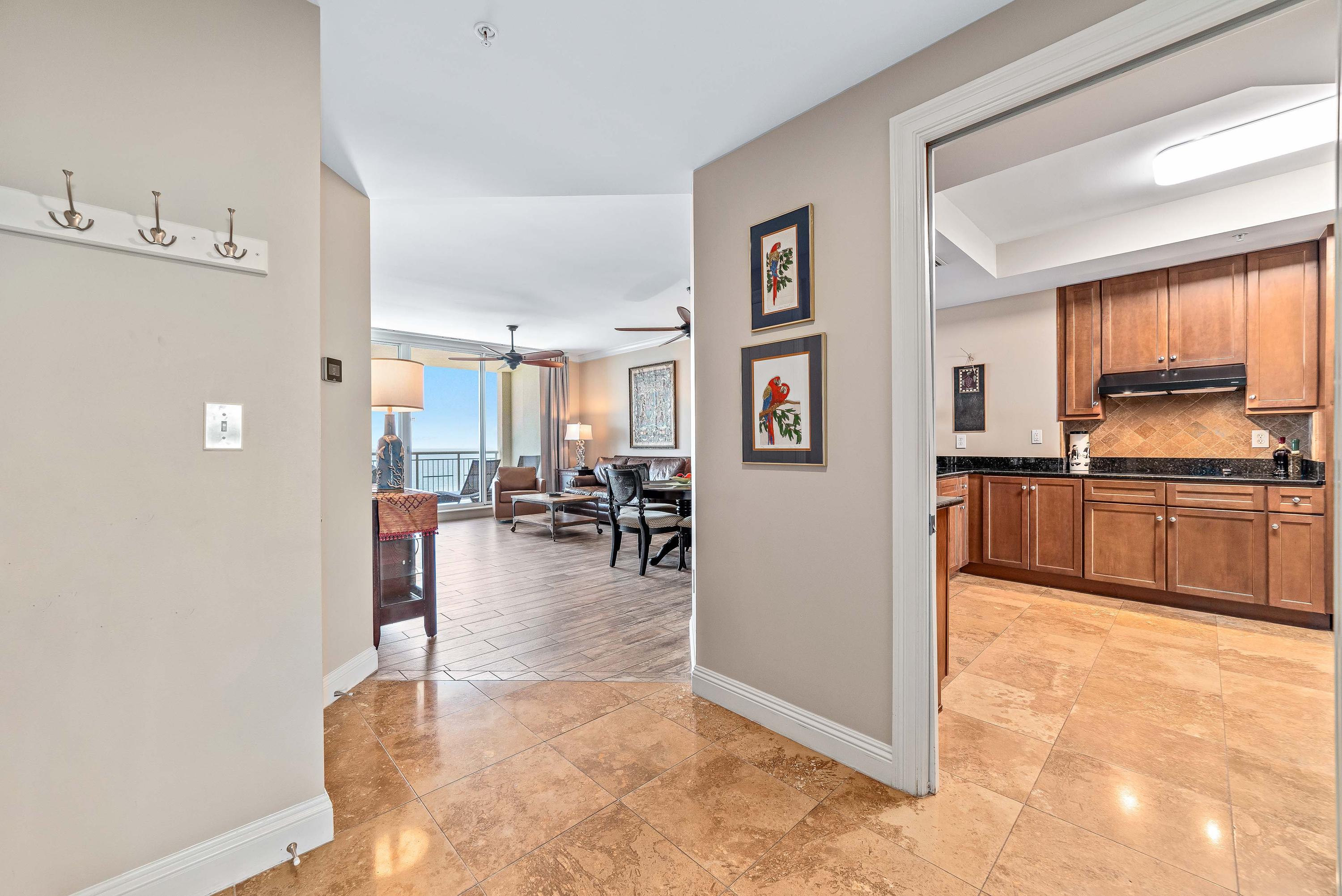 View to Kitchen and Living Room
