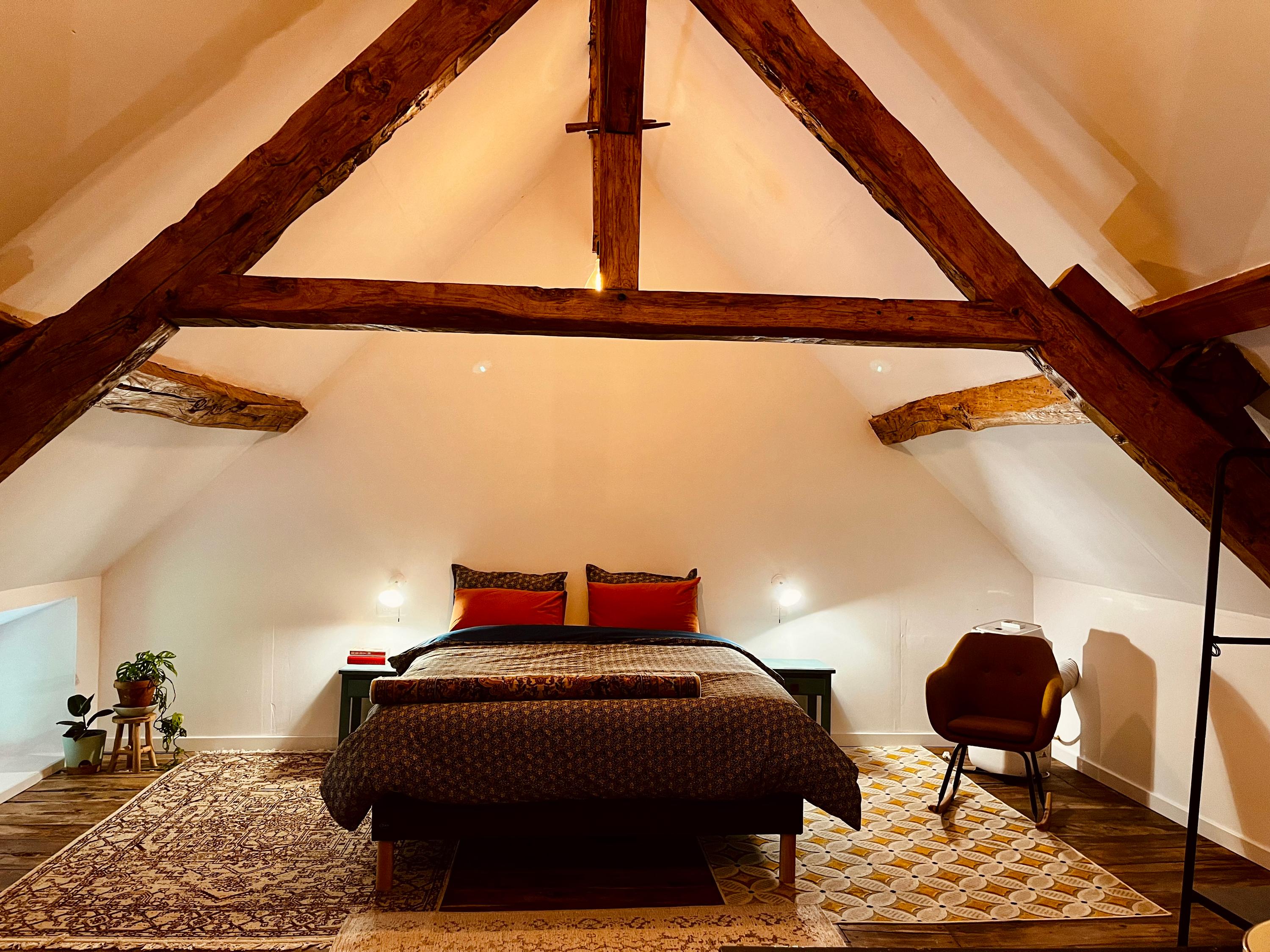 The bedroom in the attic