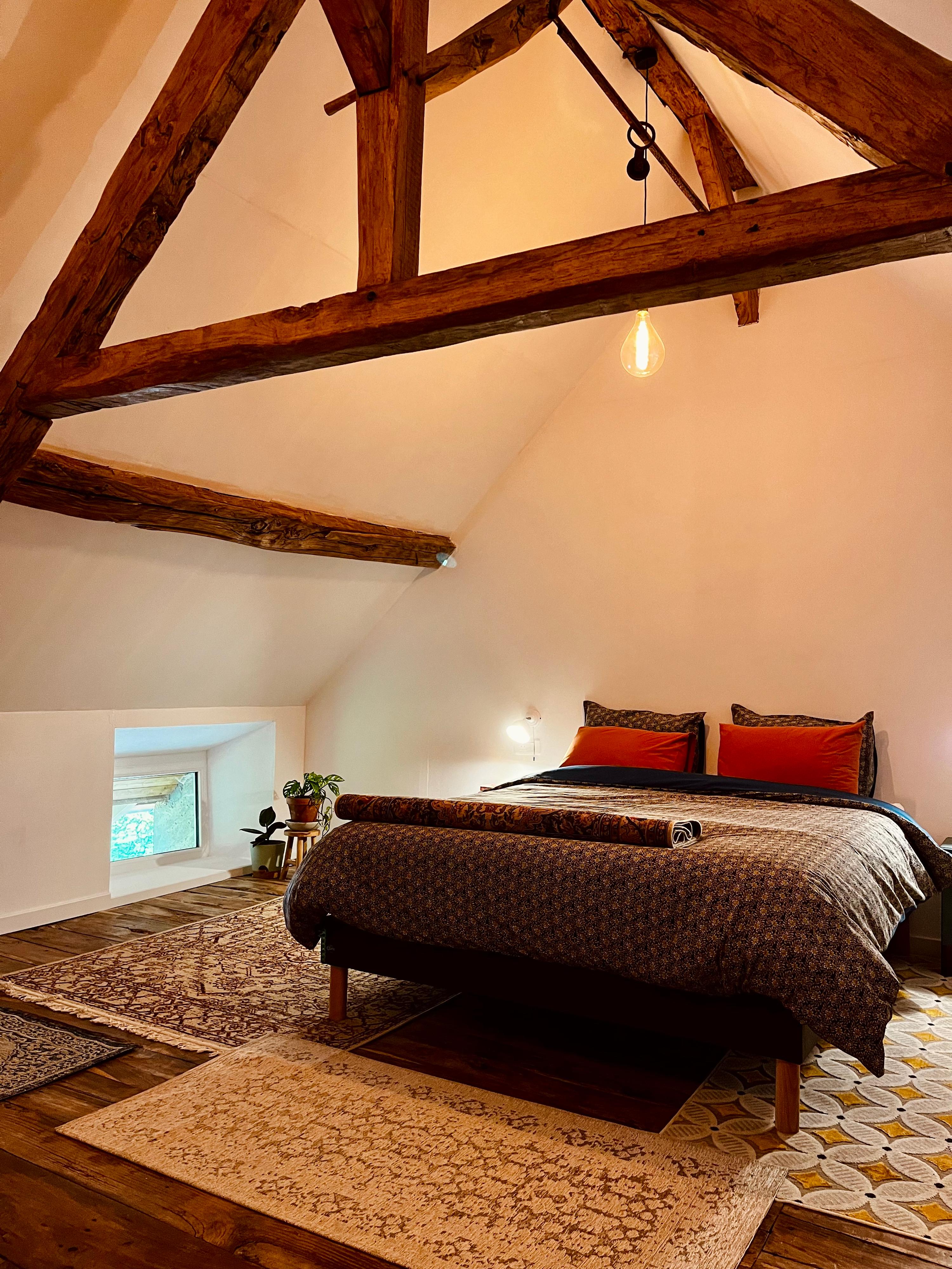The bedroom in the attic