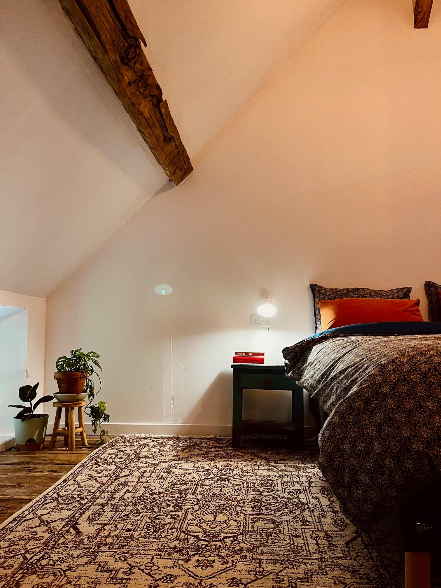 The bedroom in the attic