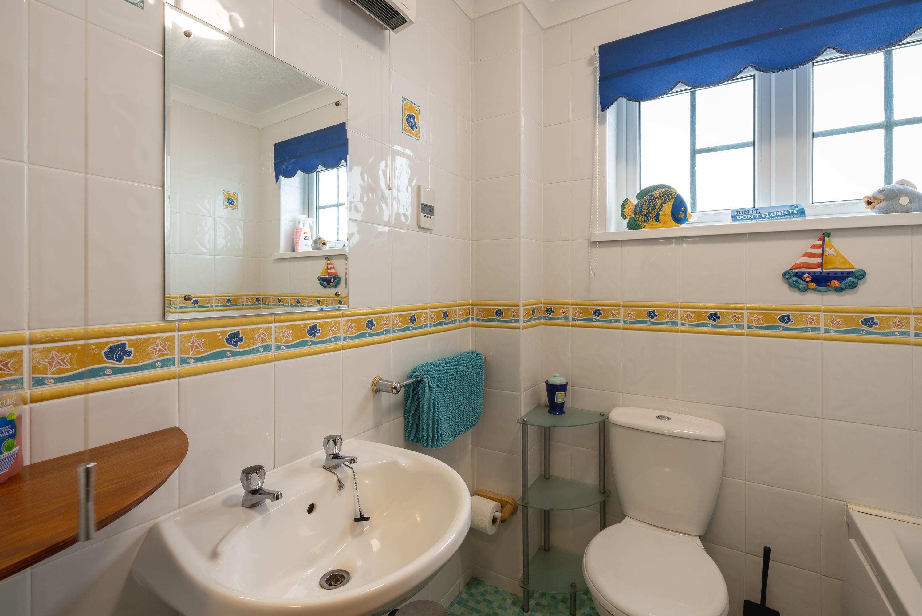Sea side bathroom with shower