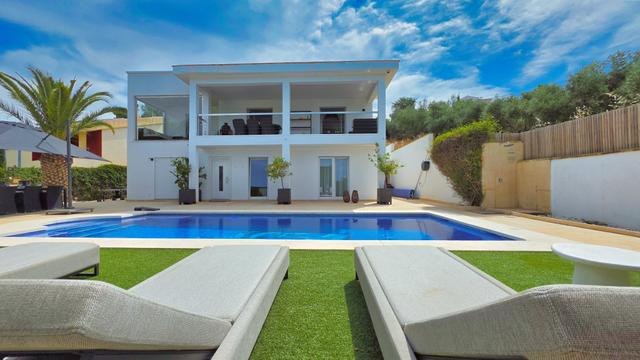 Luxury vacation villa with a heated pool