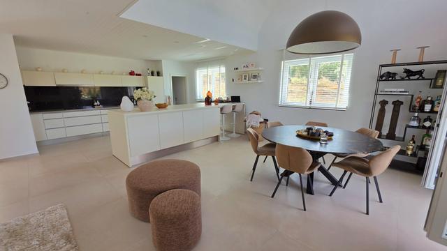 Modern living room and kitchen