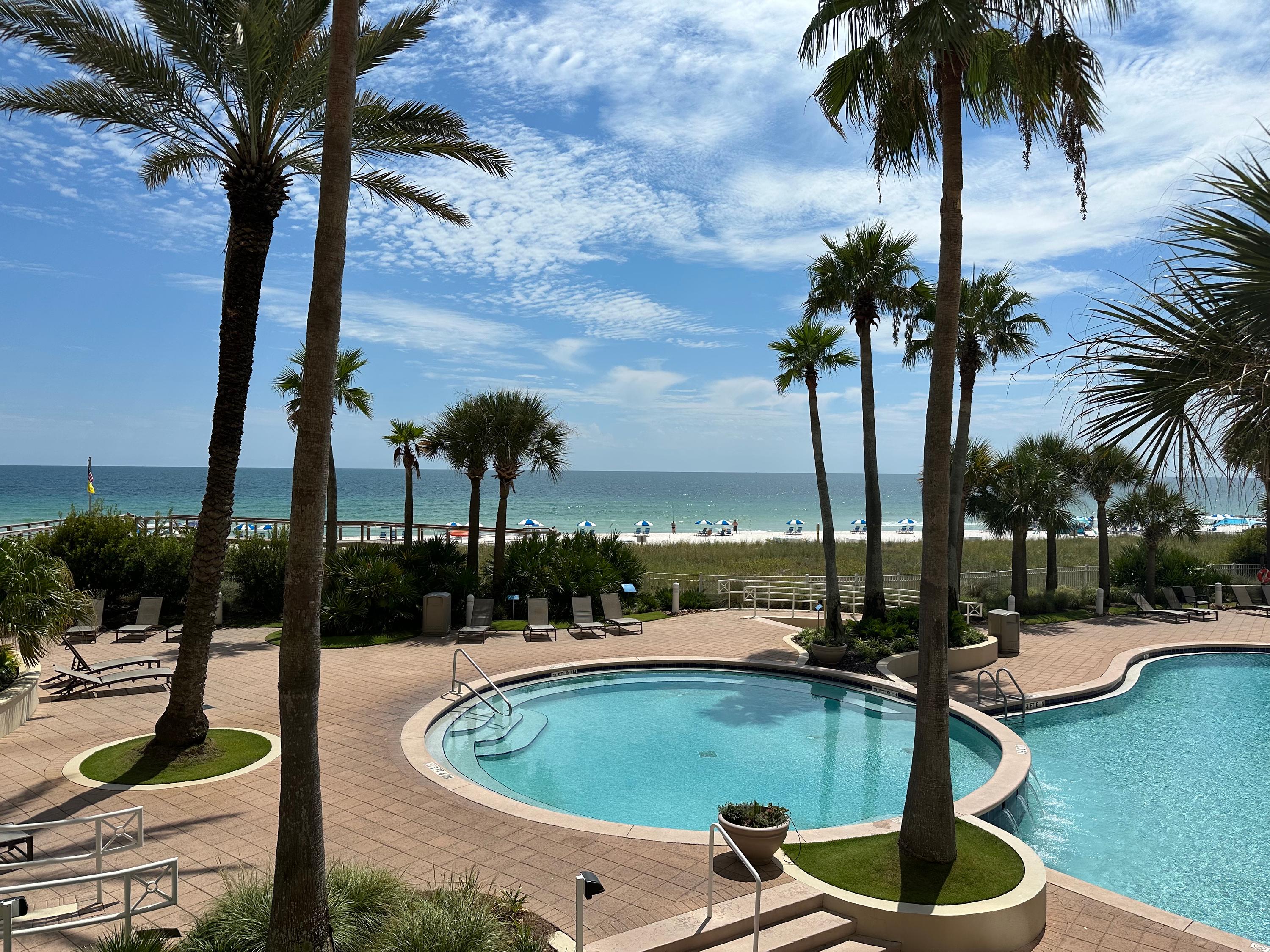 Hot tub, heated pool and regular pool