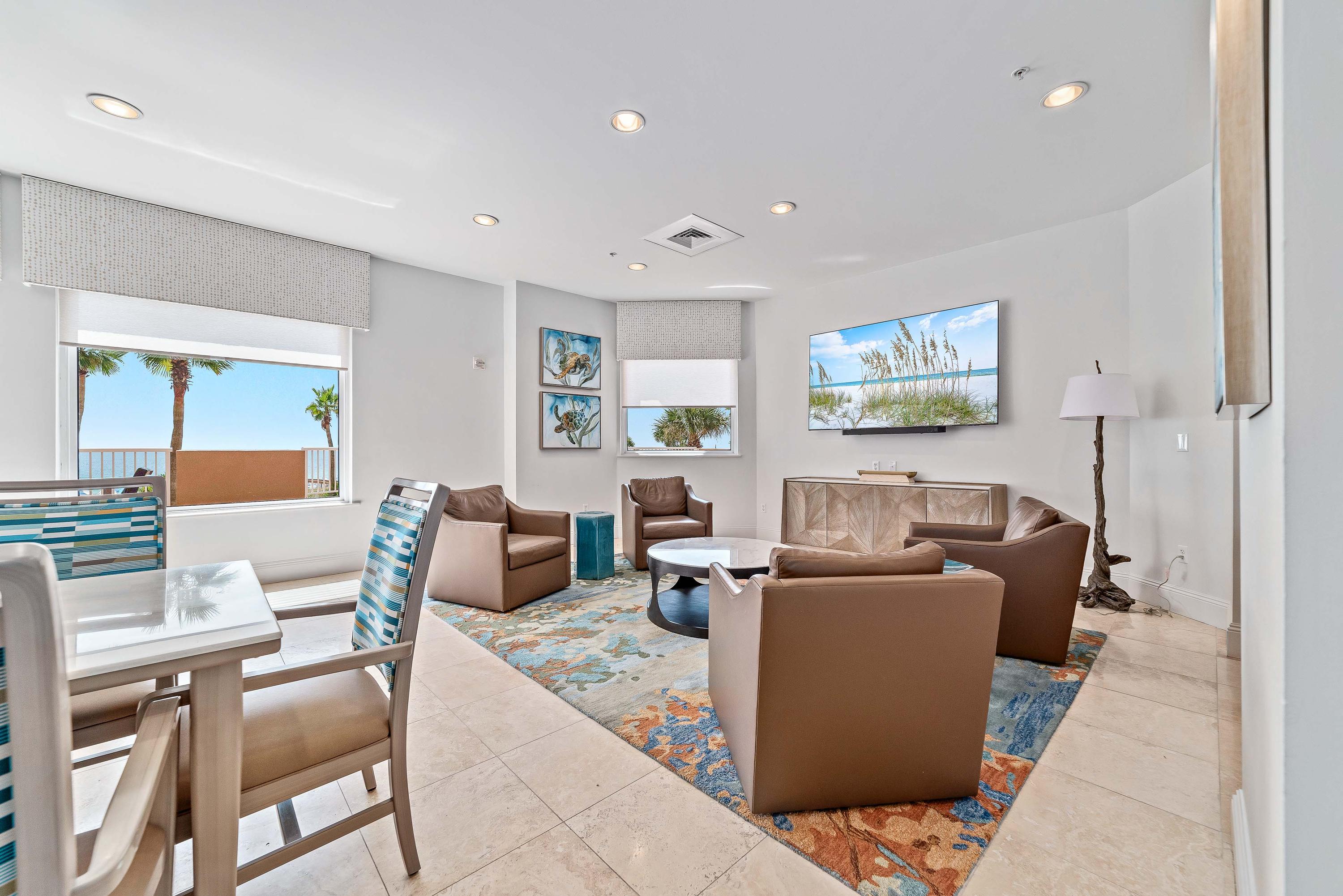 Social room that is available for use by guests at no extra charge (ask us)