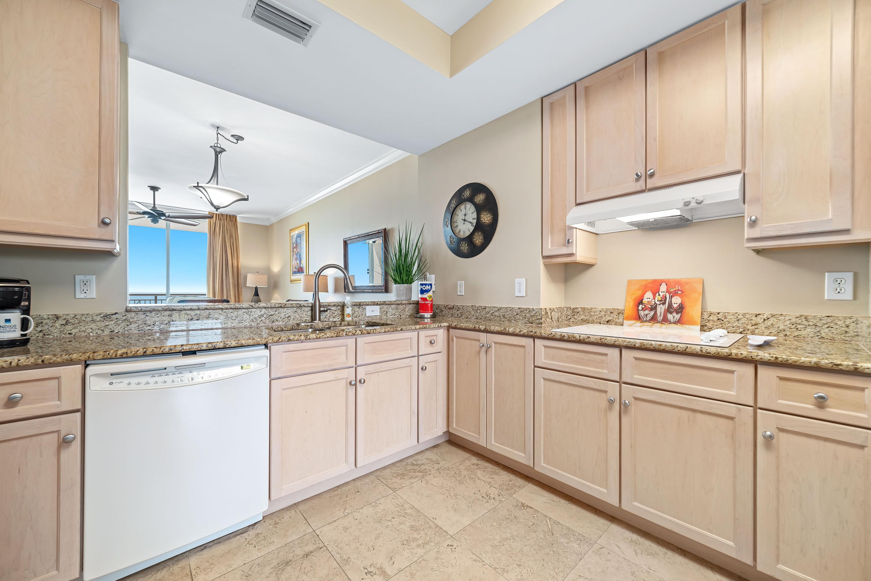 Kitchen angled to Dining Room