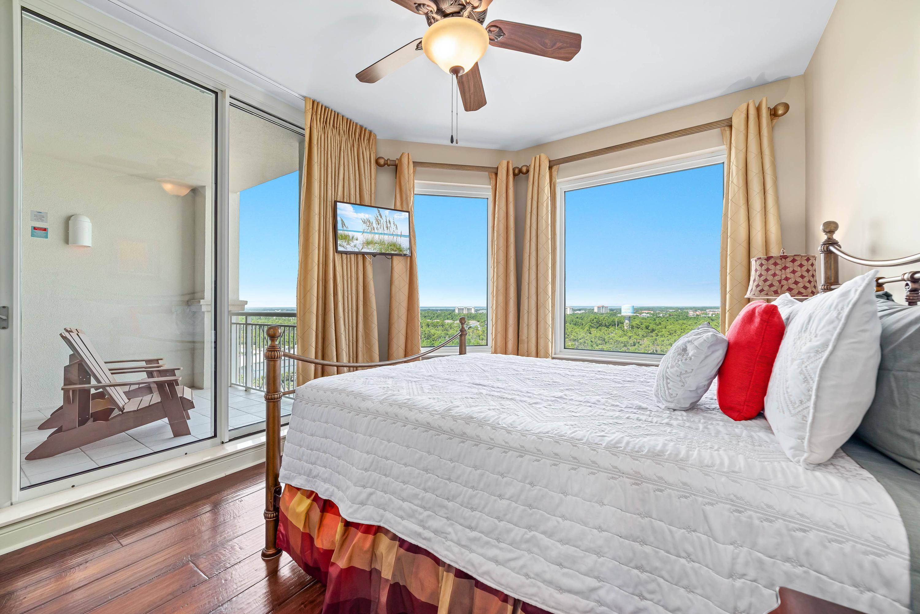 Comfortable Guest Room with great views and private balcony.