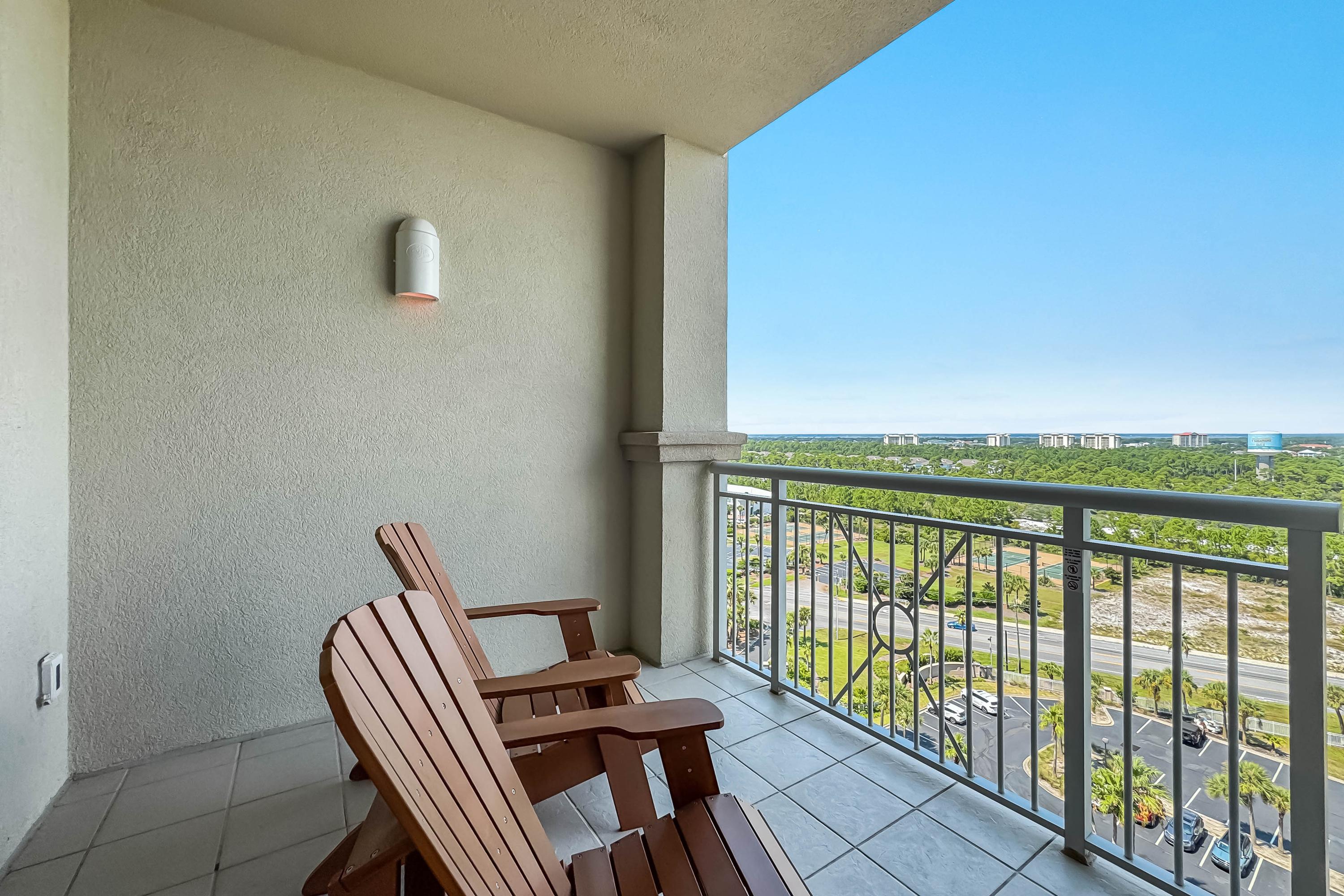 Don't be confused, we have this north facing balcony AND we have a Gulffront one