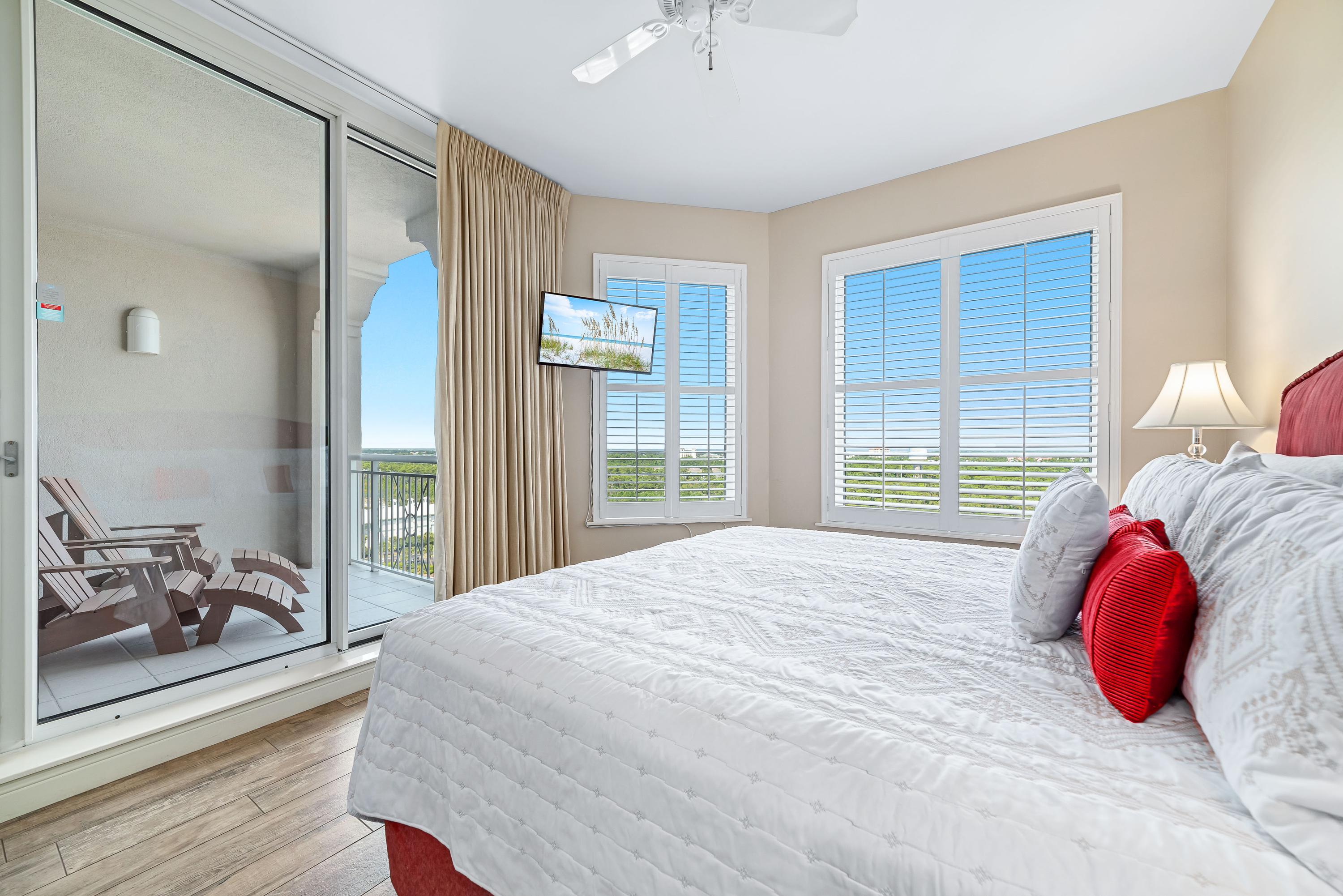 Guest Bedroom with King Bed, Back Bay views and private balcony.