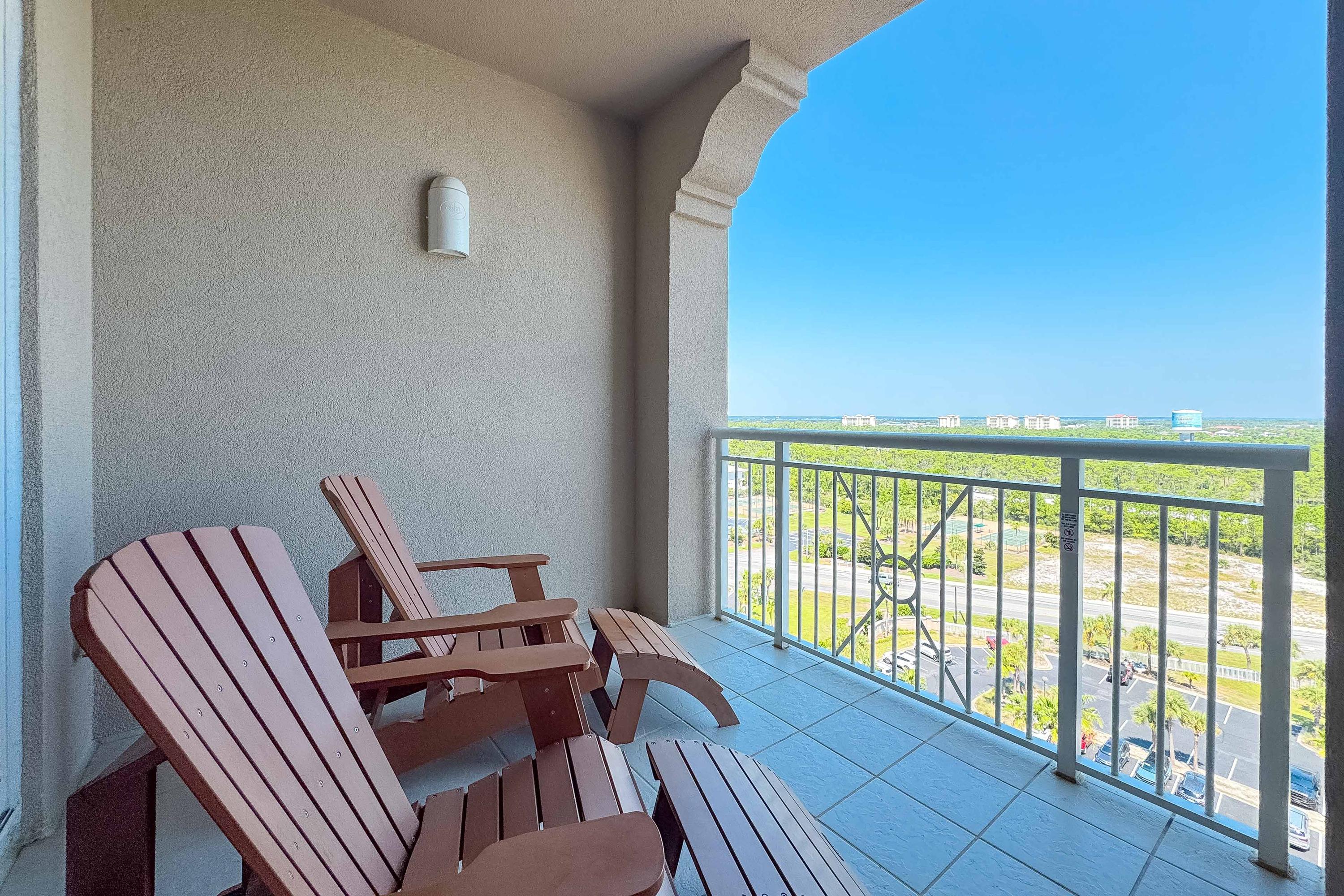 Don't be confused, we have this north facing balcony AND we have a Gulffront one