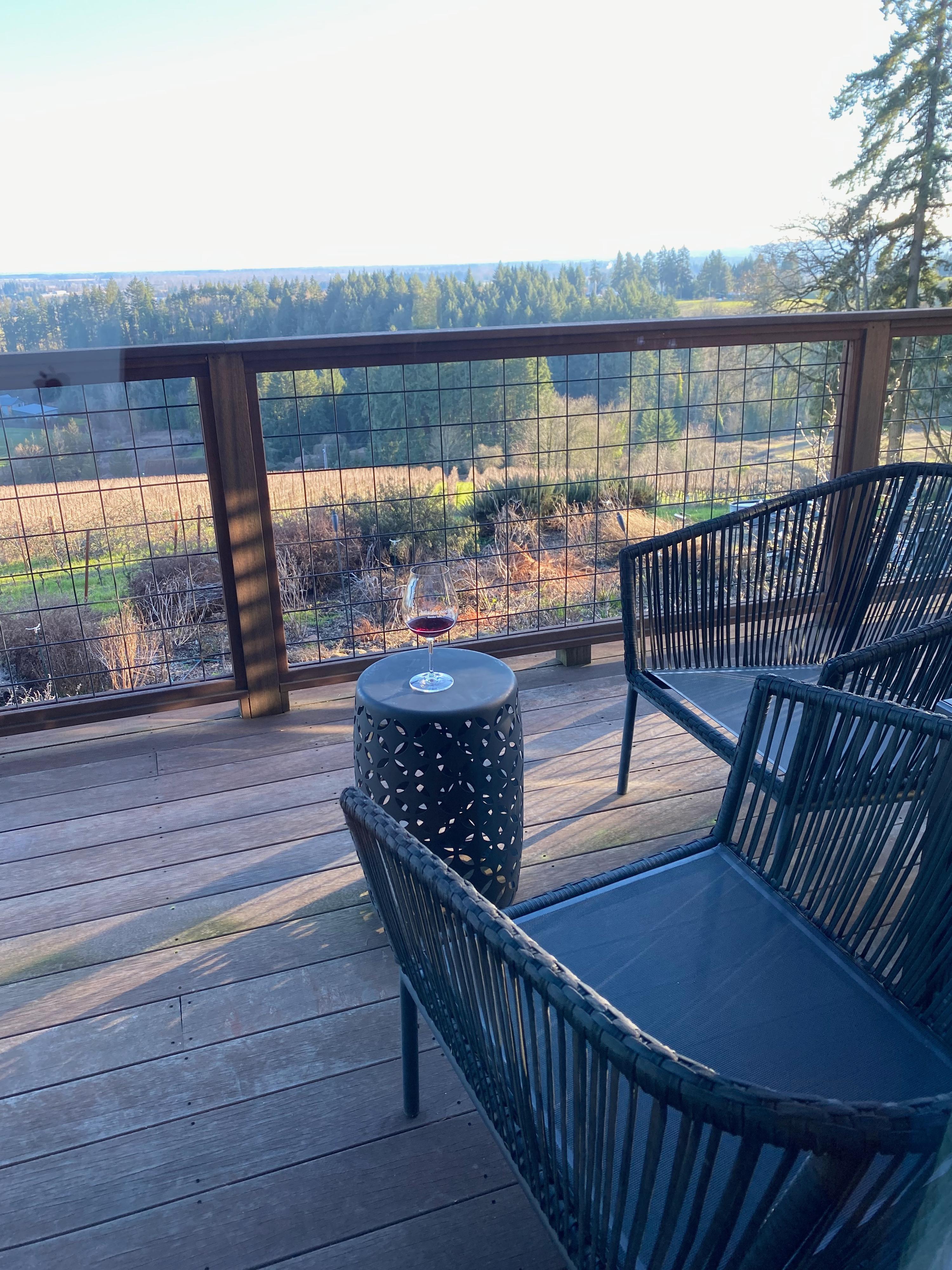 Vineyard Deck Sitting Area