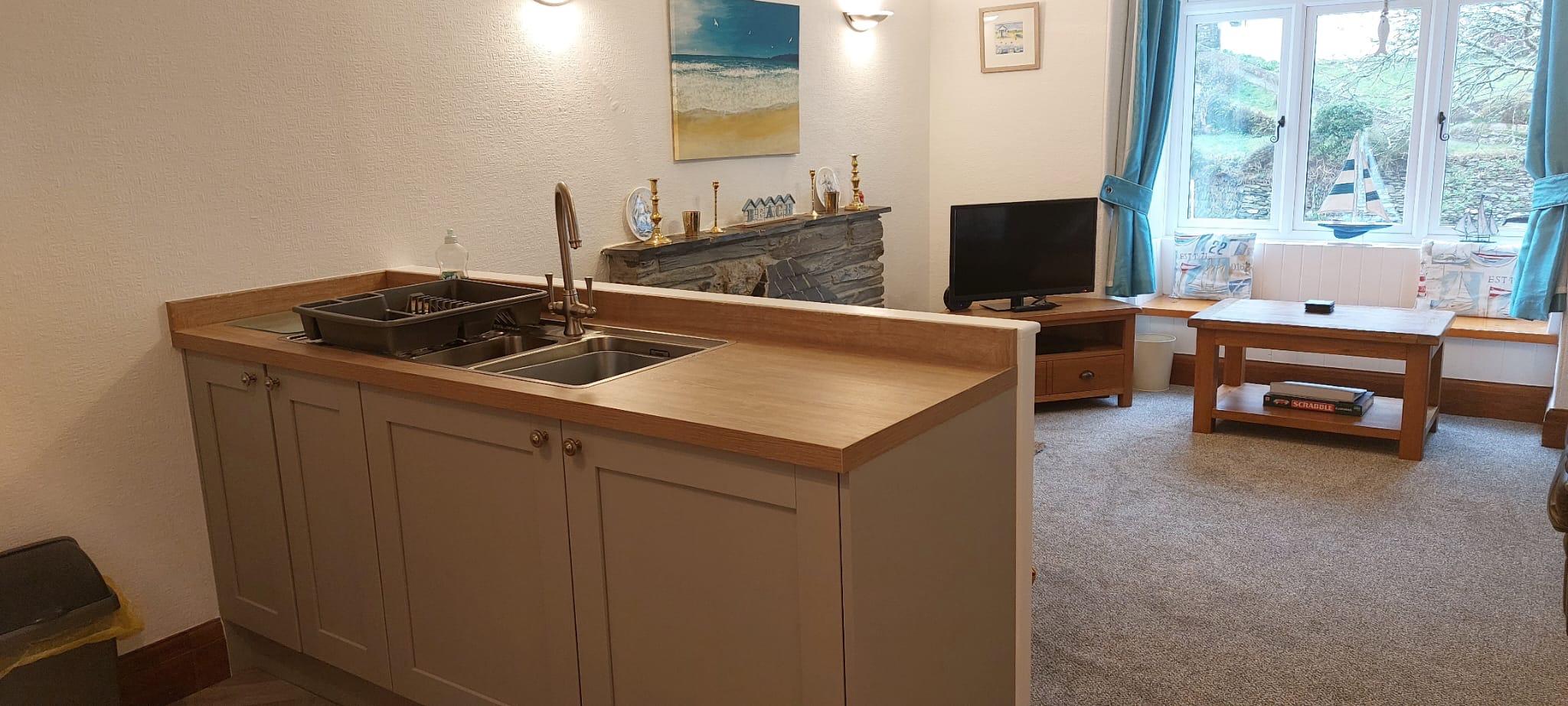 View from the kitchen at Sunny Harbour