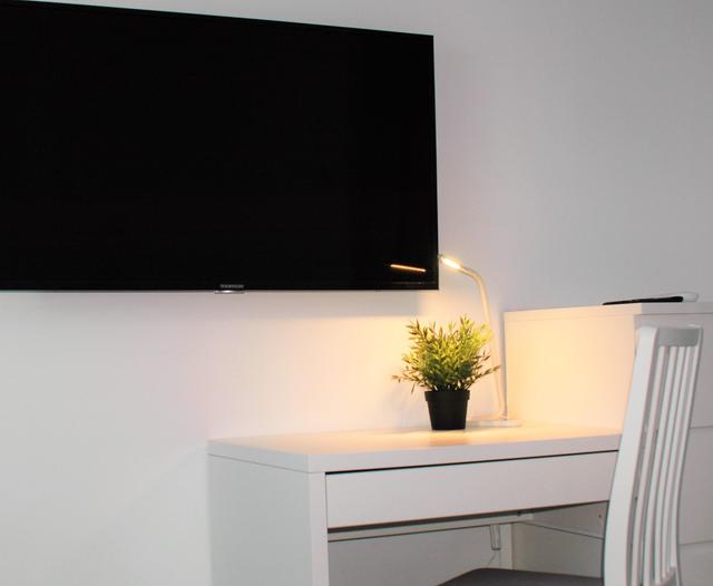 Soft light and subtle decor create a soothing atmosphere.