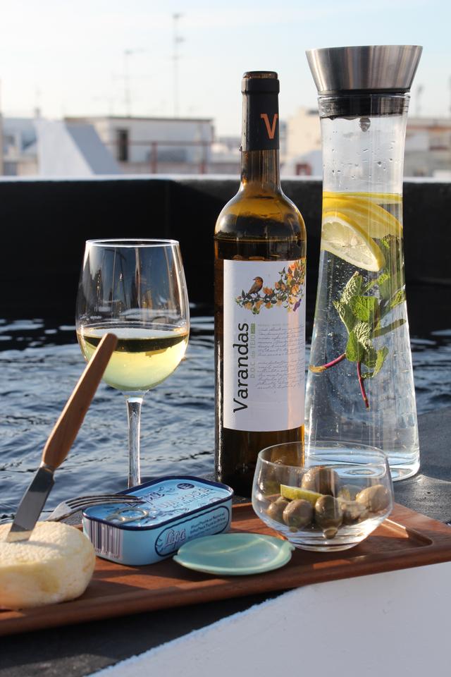 Sunset atmosphere on the rooftop terrace at Casa Opala