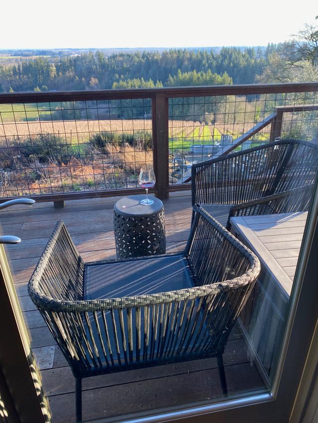 All rooms have semi-private vineyard deck sitting area