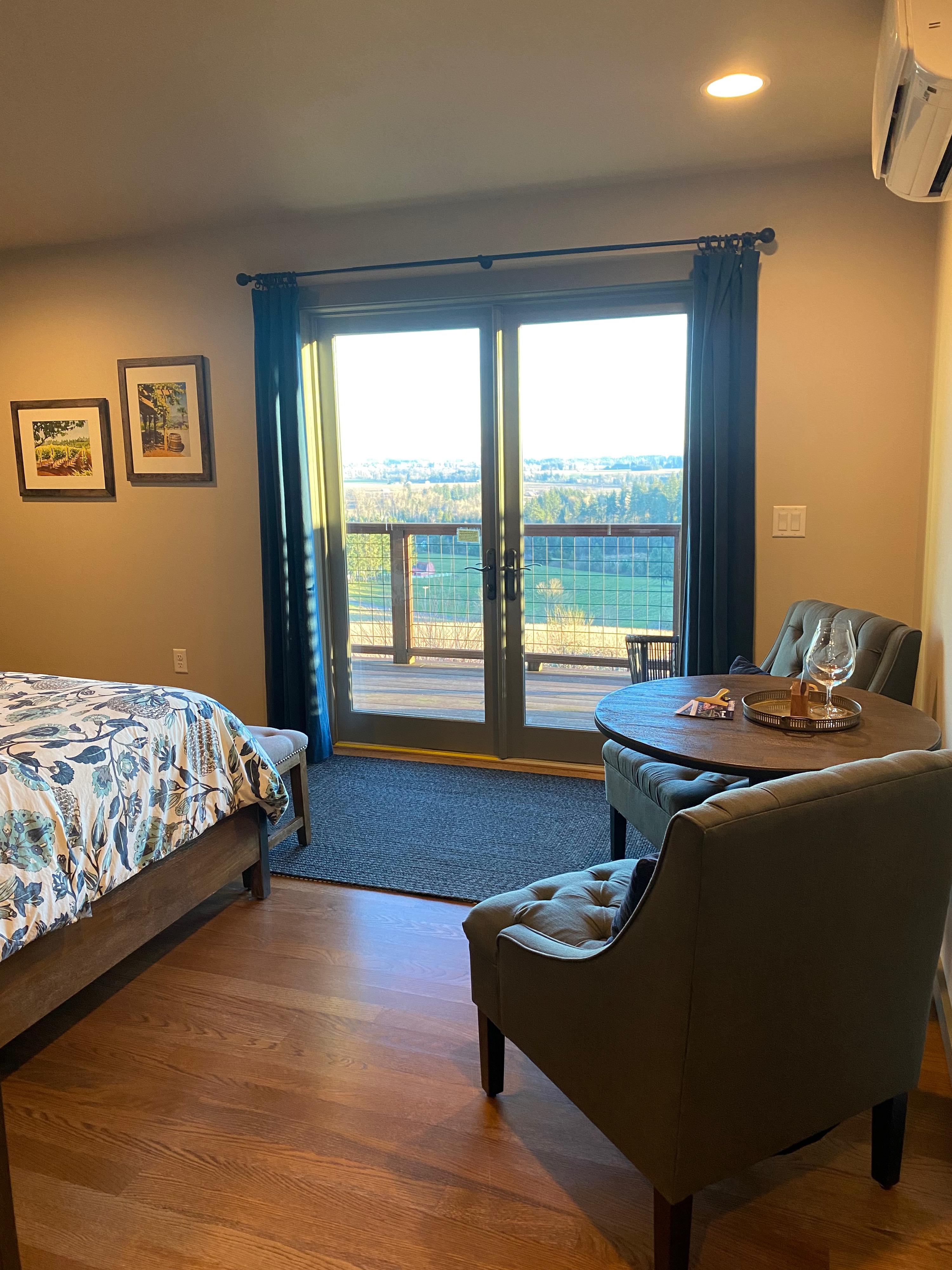 All Rooms wake up to vineyard views