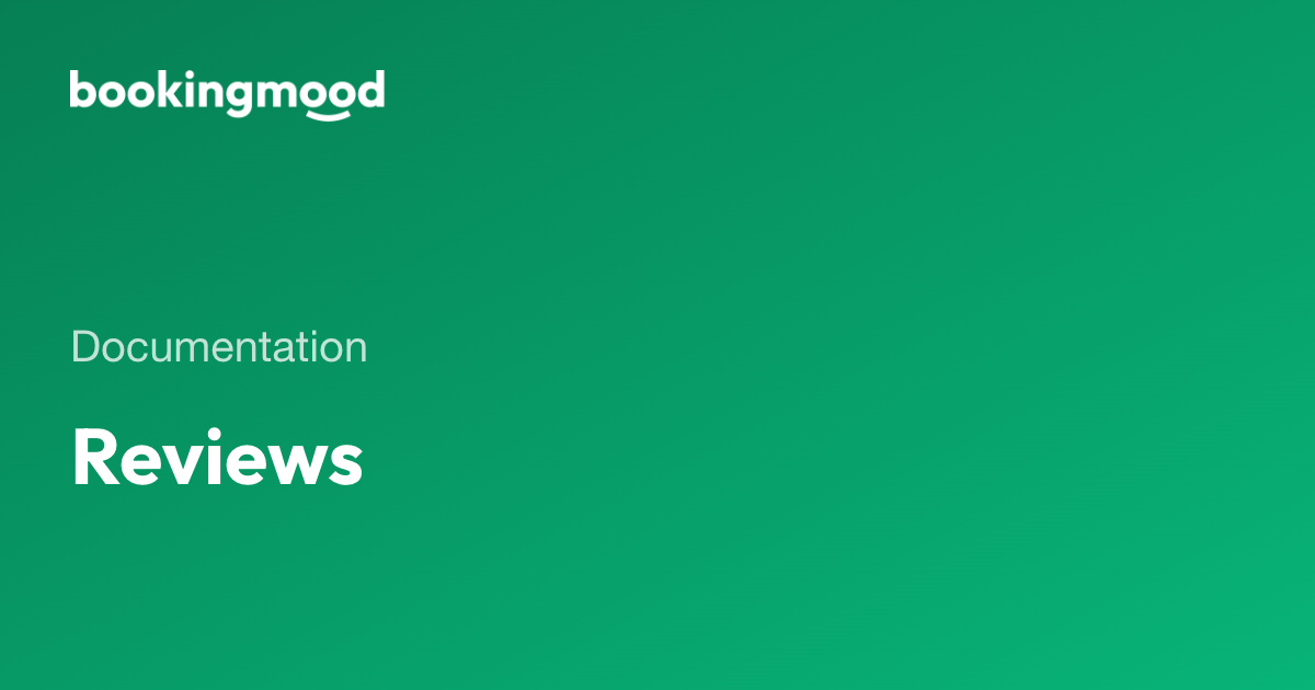 Reviews | Bookingmood docs