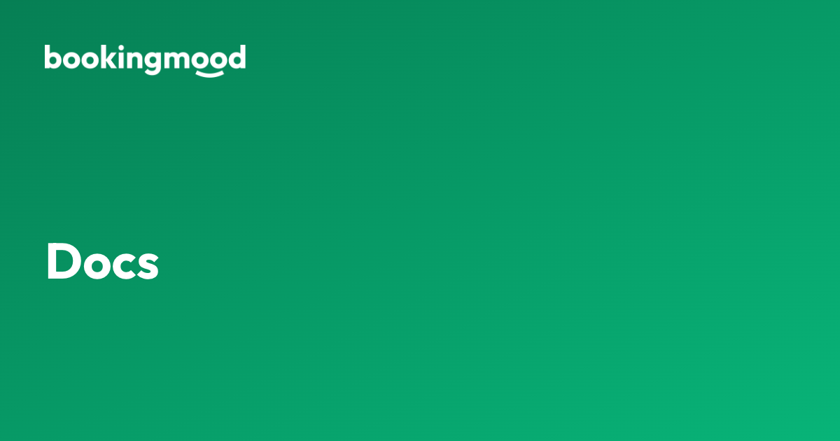 Bookingmood docs