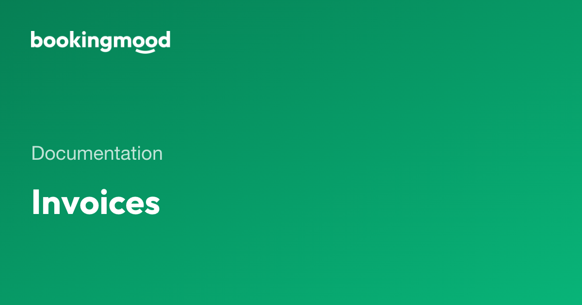 Invoices | Bookingmood docs
