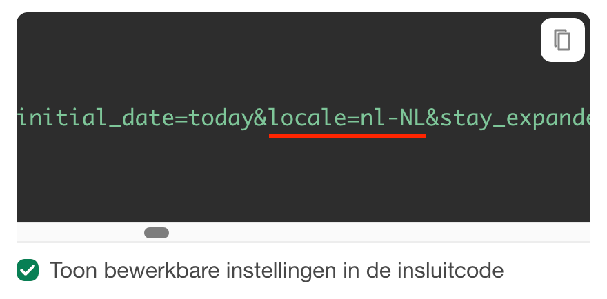 Locale bewerken