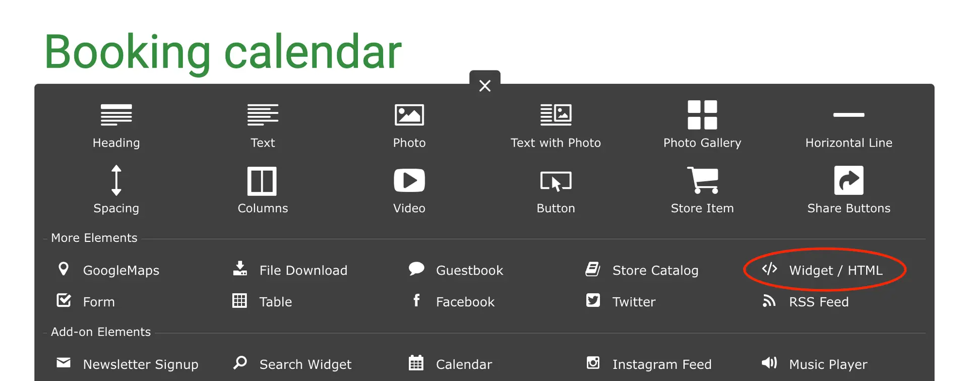 Widget / HTML