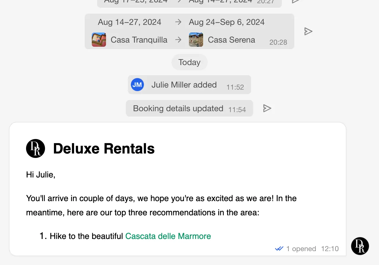 Communication with your guests