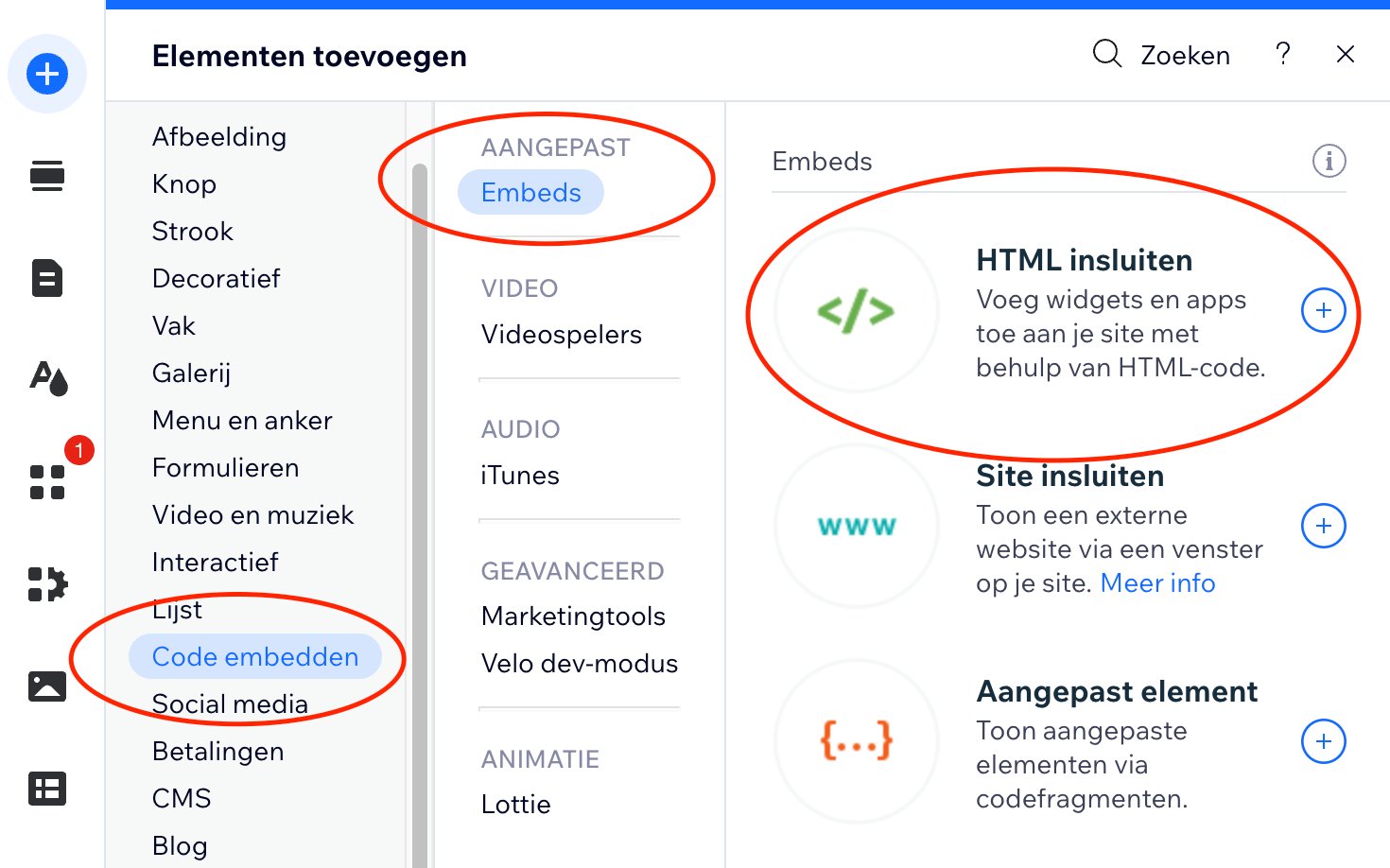 HTML insluiten