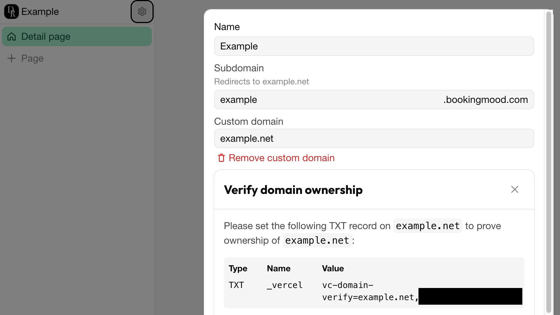 DNS settings