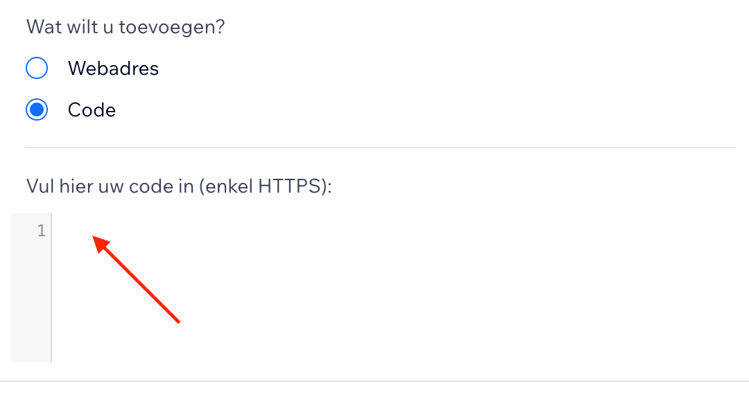 Code plakken