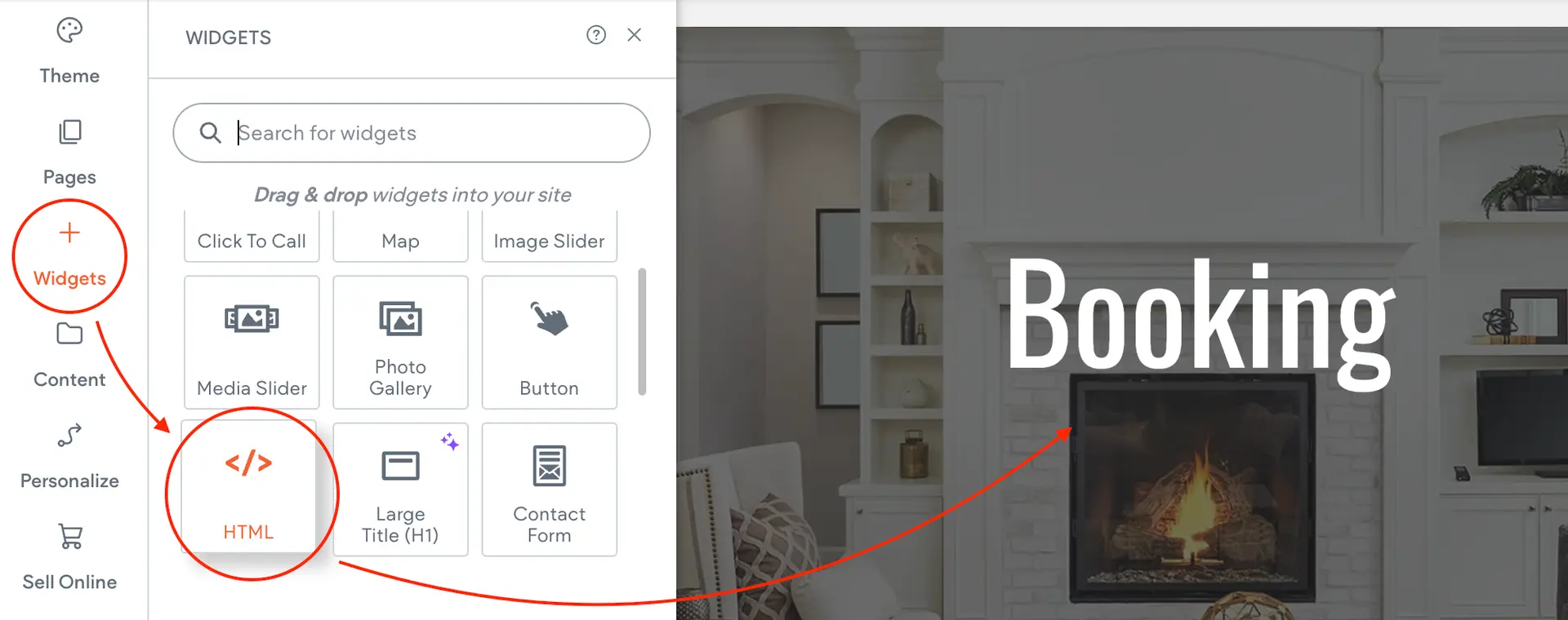 HTML widget