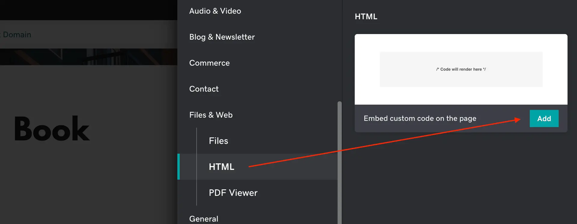 HTML toevoegen