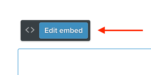 Edit embed selection in Webador