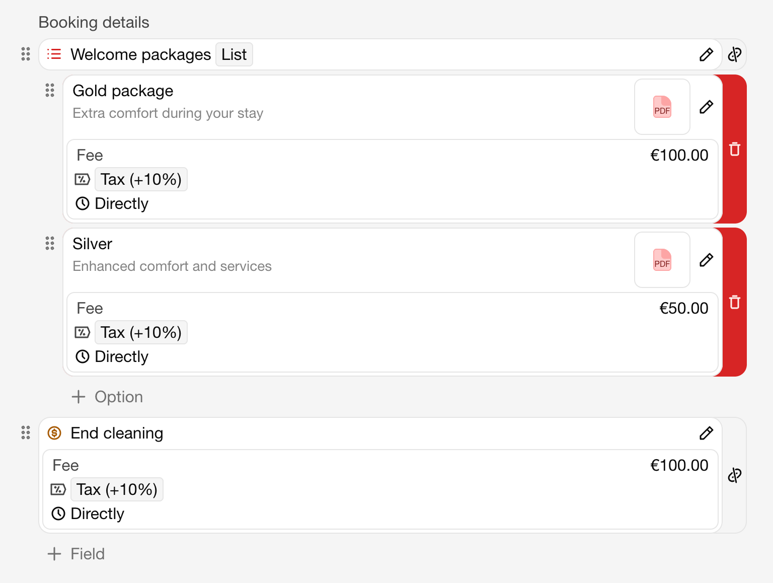 New booking form editor