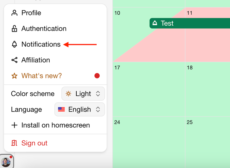 Notifications | Bookingmood docs