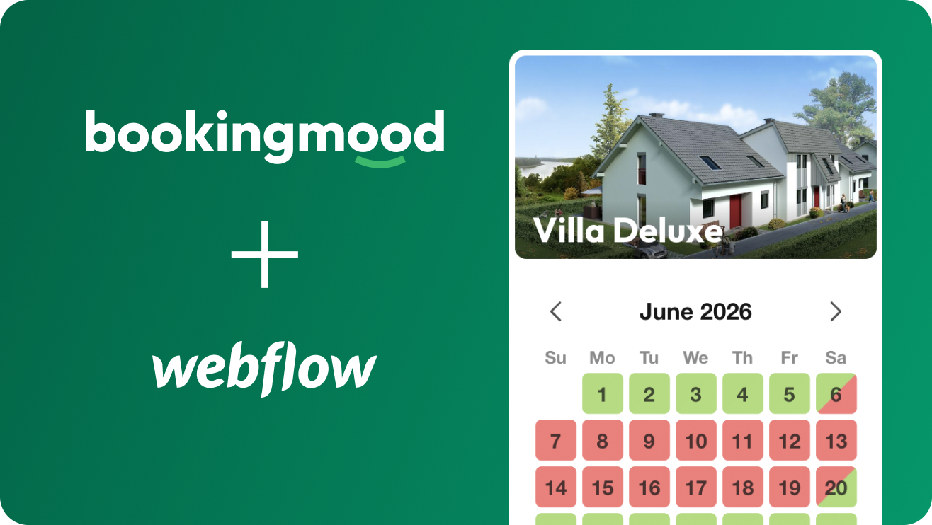 Bookingmood + webflow